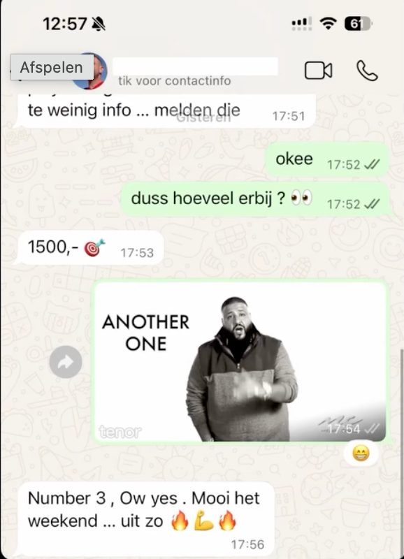 Nog een €1.500 klant